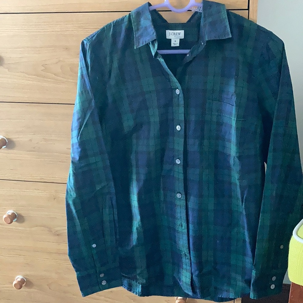 🎉3/$15 Never Worn J Crew Factory Plaid Button-Up Sz Sm